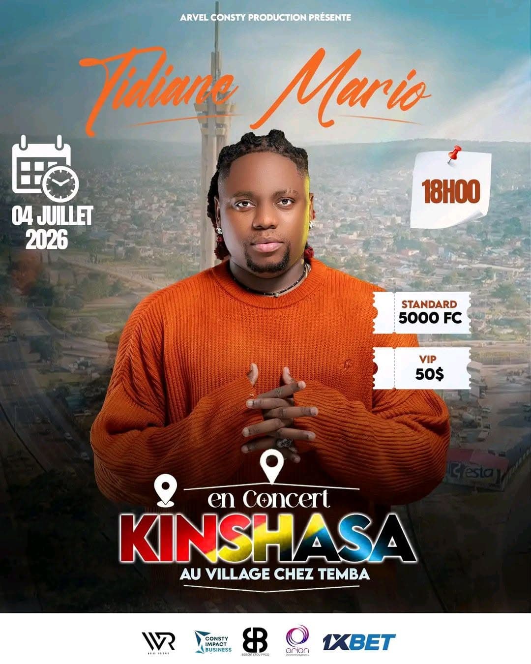 Concert de Tidiane Mario (et les Pagailleurs de Kinshasa)