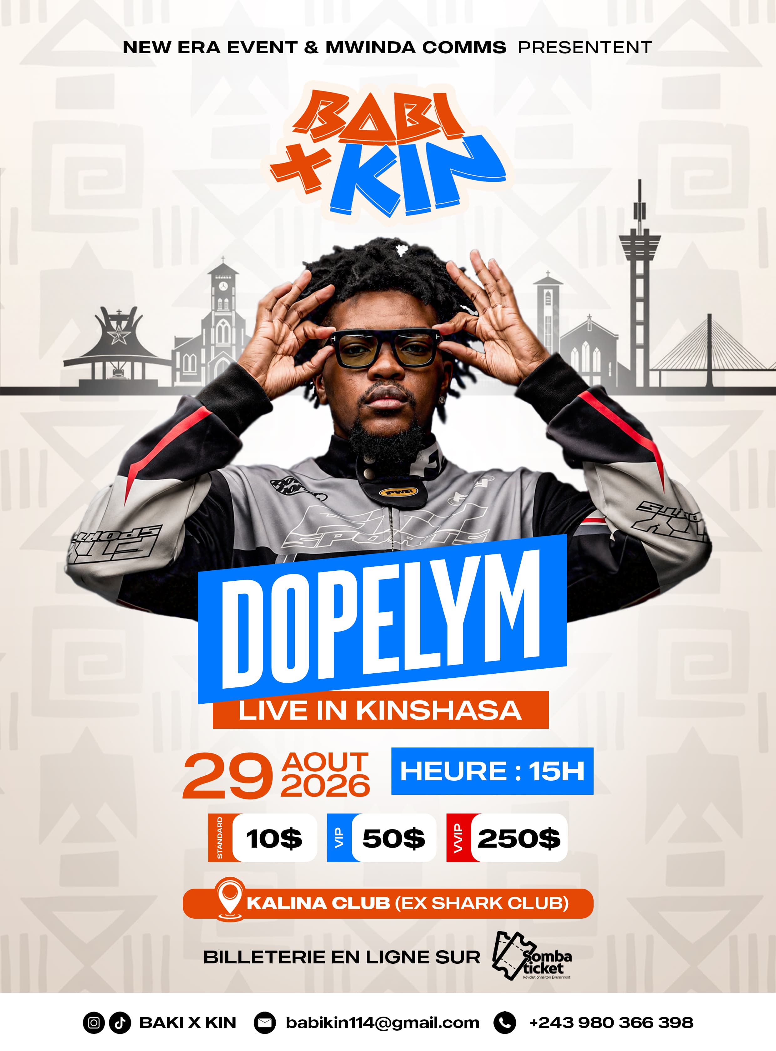 Dopelym concert live à Kinshasa : Babi x kin