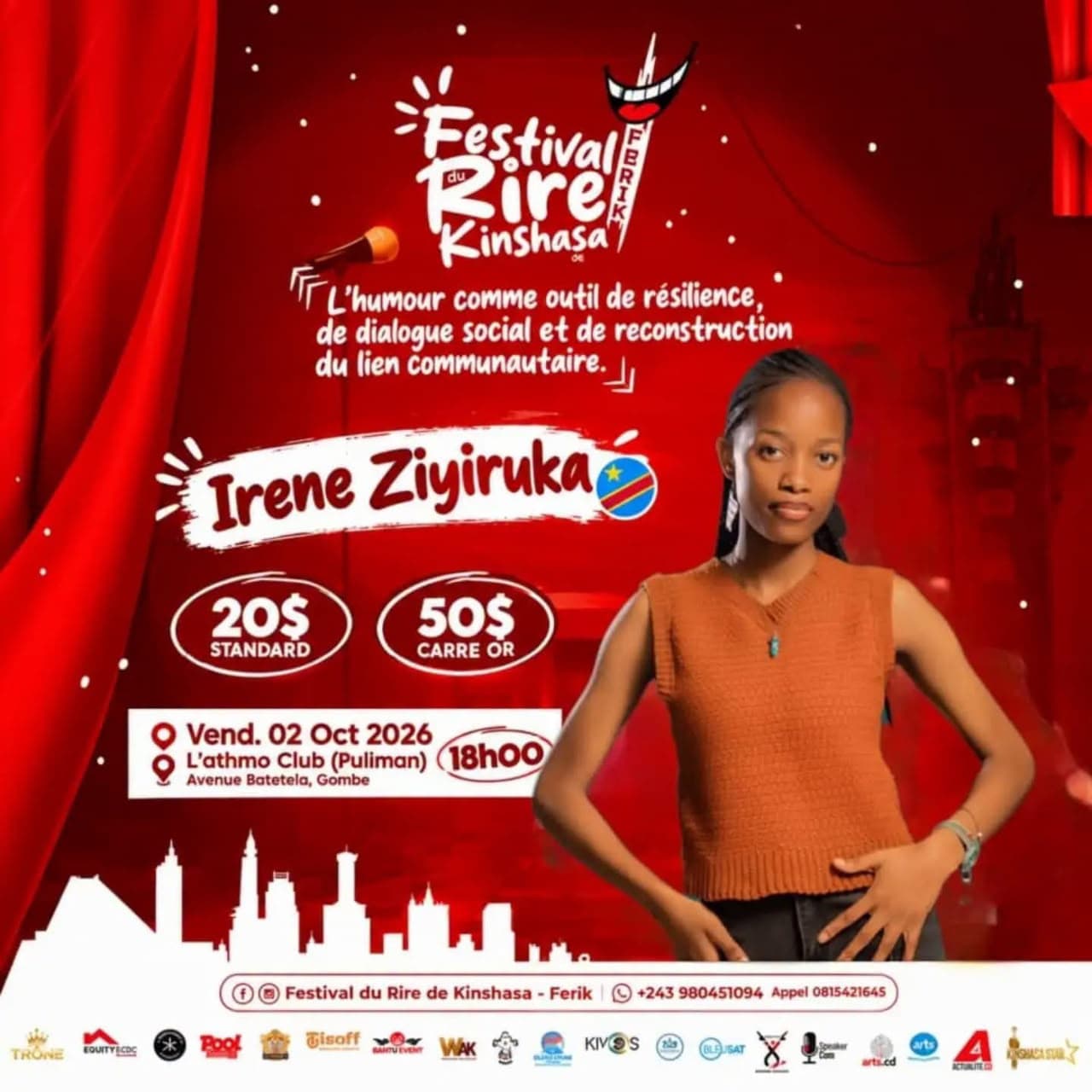 Festival du Rire de Kinshasa(FERIK)-Avec Irene Ziyiruka